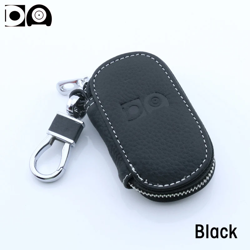 Автомобильный ключ бумажник чехол сумка держатель аксессуары для SsangYong Tivoli Korando Rodius Turismo Actyon Rexton аксессуары - Название цвета: Черный