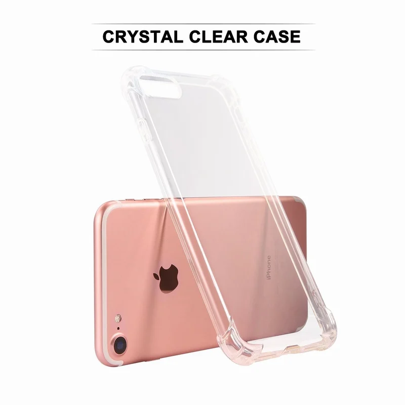 Ascromy For iPhone 7 Case Crystal Clear Shockproof Cover Transparent Soft TPU Cases for Apple iPhone 8 Plus X 6 6S 5 5S SE Coque (5)