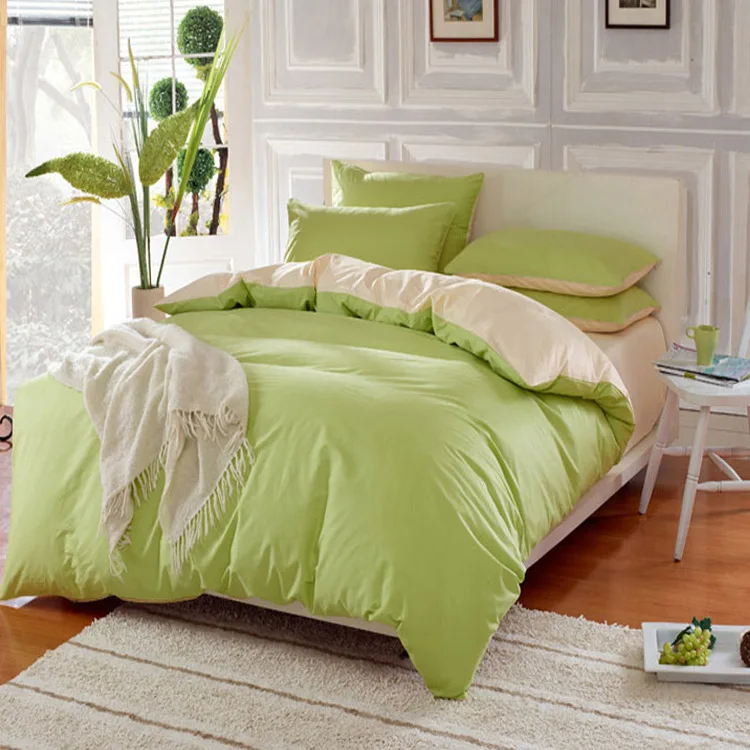 

Cotton twill four-piece cotton plain active printing double color matching bedding comforter set
