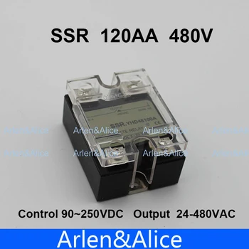 

120AA SSR input 90-250V AC load 24-480V AC High voltage single phase AC solid state relay