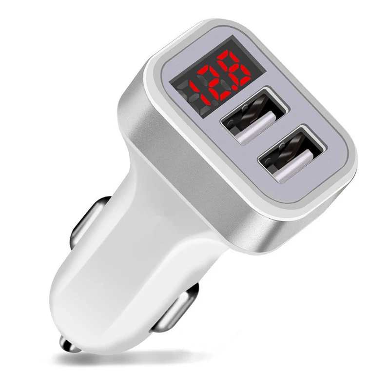 Прикуриватель измеритель напряжения двойной порт USB LED дисплей автомобильное