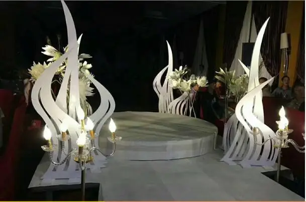 

New wedding props PVC carved cutout flame stage background studio window props seaweed display decoration