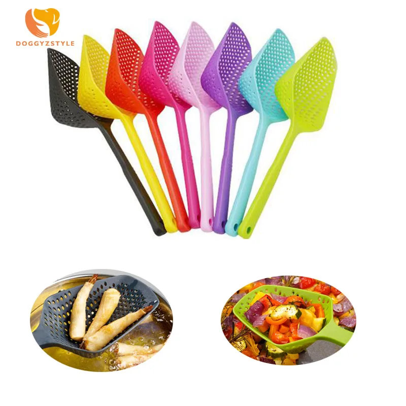 

1Pc Cooking Shovels Vegetable Strainer Scoop Spoon Large Colander Soup Filter Shovel Strainer Ice Shovel Kitchen Tools