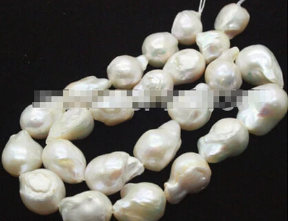 

Free shipping >>@ > 15-22MM WHITE SOUTH SEA BAROQUE KESHI AKOYA PEARL LOOSE BEADS 15
