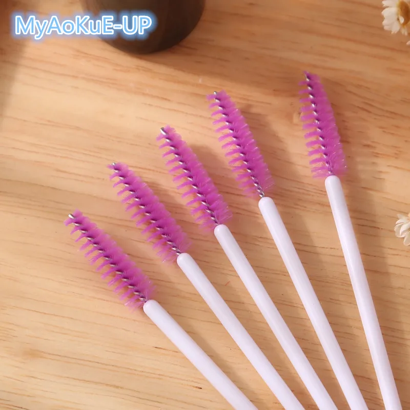 50 pcs/lot Nylon Material Disposable Brushes For Eyelash Extension Eyelashes Mascara Wands Applicator Makeup Tools