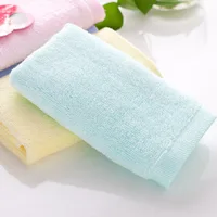 Manufacturers selling bamboo fiber thickening Small towel infant baby wipes  pure color hand towel  children wash face towel 1