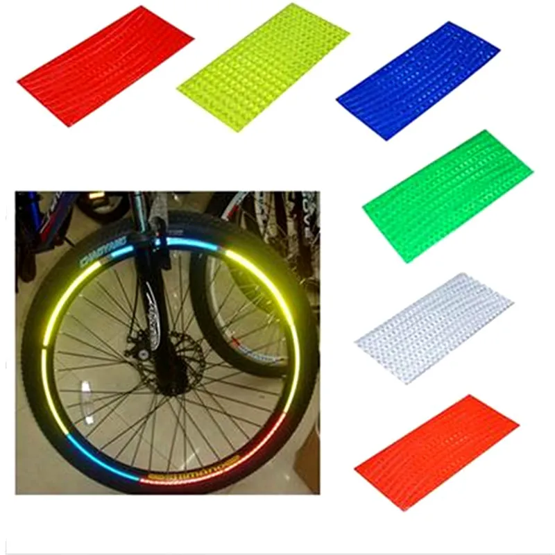 1 лист = 8 шт.) x 6 украшения DIY Bicicletas флуоресцентный велосипедное колесо наклейки Велоспорт оправы колеса Светоотражающие Наклейка Спорт на открытом воздухе