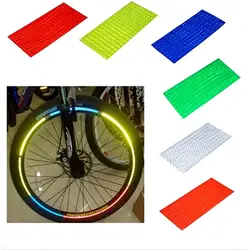 (1 лист = 8 шт.) x 6 украшения DIY Bicicletas флуоресцентный велосипедное колесо наклейки Велоспорт оправы колеса Светоотражающие Наклейка Спорт на