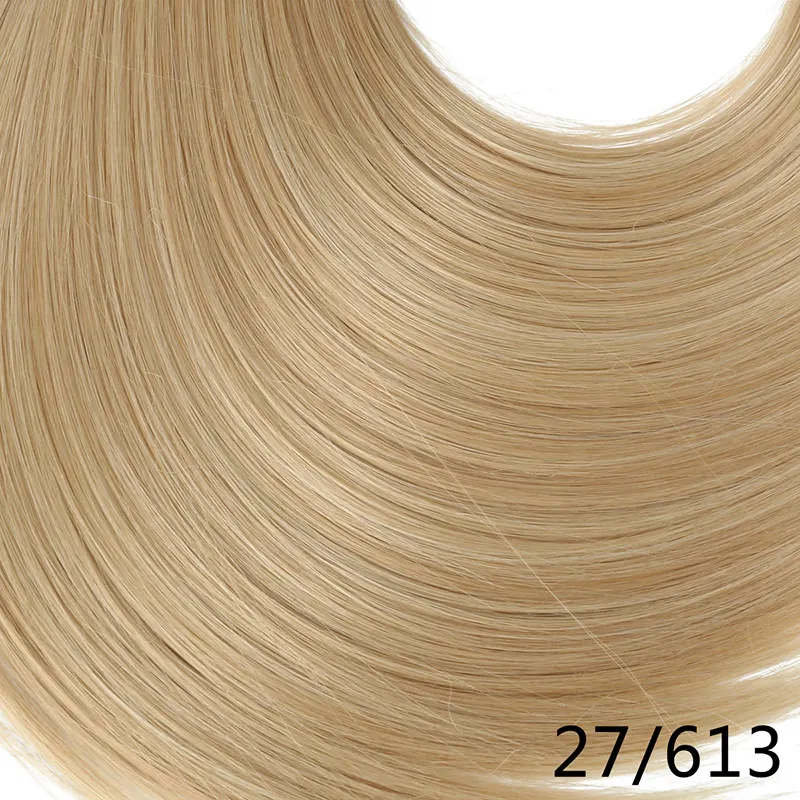 SARLA синтетические накладные волосы на заколках для наращивания, бахрома на заколках, тупые челки, шиньон для волос, натуральный волнистый черный коричневый B7 - Цвет: California Blonde