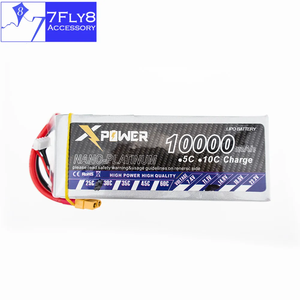 

14.8v 4s 10000mAh 30C max 35C Xpower lithium batteries XT60 T EC5 XT90 plug for RC Helicoptes Airplane Lipo battery
