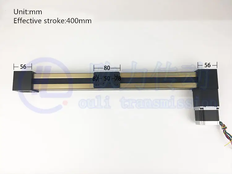 

MF 3M50 Timing Belt Effective Stroke Length 2000mm Linear Slide Module Guide Sliding Rail Systems +57 Nema 23 Stepper Motor CNC