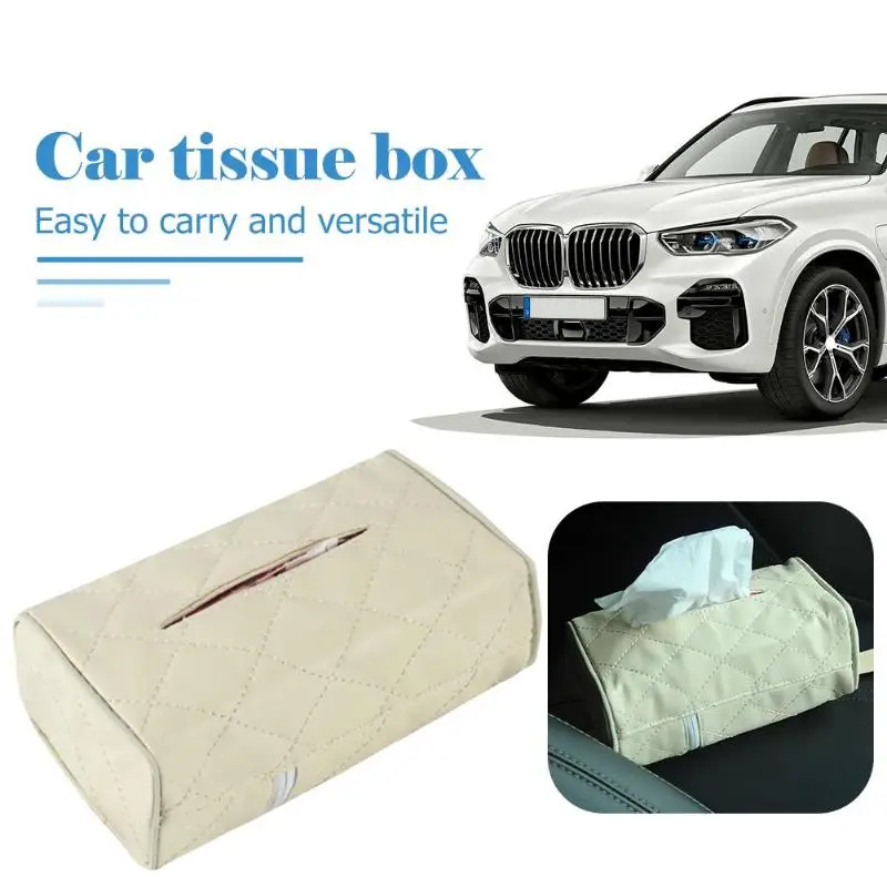 Китай автомобиль автомобильная ТКАННАЯ коробка Полотенца из искусственной кожи бумаги контейнер автомобильный солнцезащитный козырек сзади висит висячая салфетка держатель Универсальный