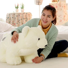 Симпатичный медведь кукла большой плюшевый стоял медведь игрушка белый медведь подушку подарок на день рождения около 75 см