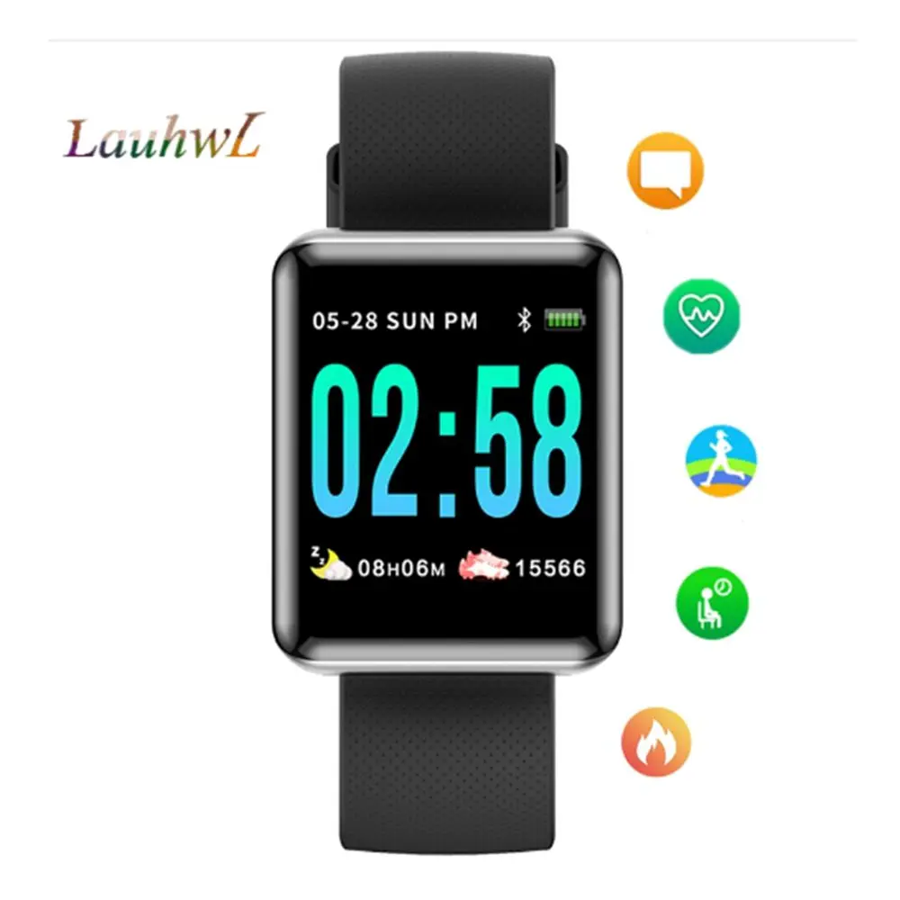smart bison smart watch b8 black