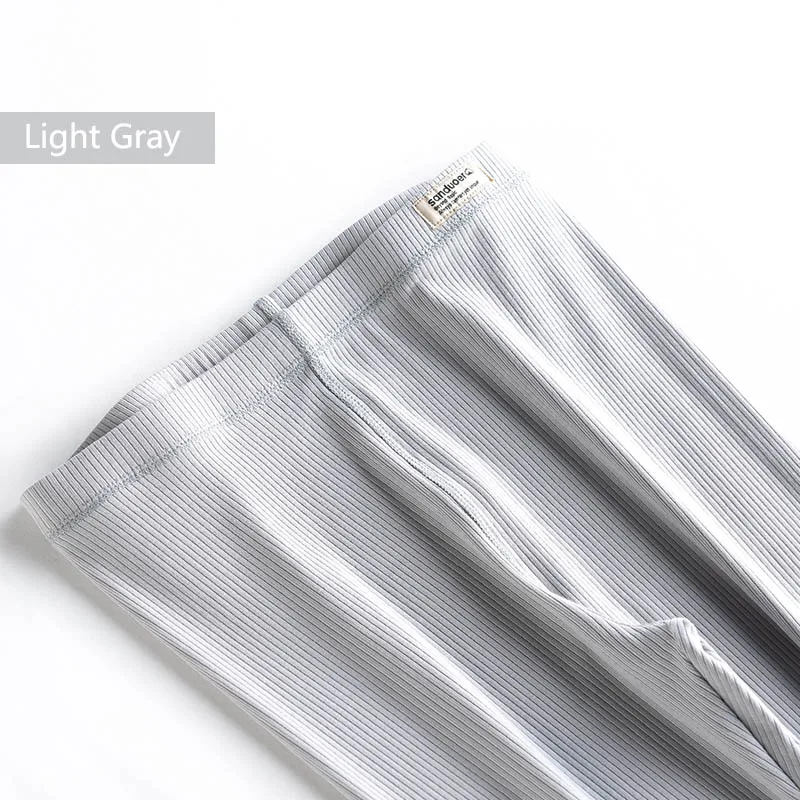 Новые модные леггинсы с высокой талией, женские леггинсы для тренировок, тонкие женские тонкие леггинсы-карандаш, дышащие леггинсы, хлопковые эластичные леггинсы - Цвет: Light Gray