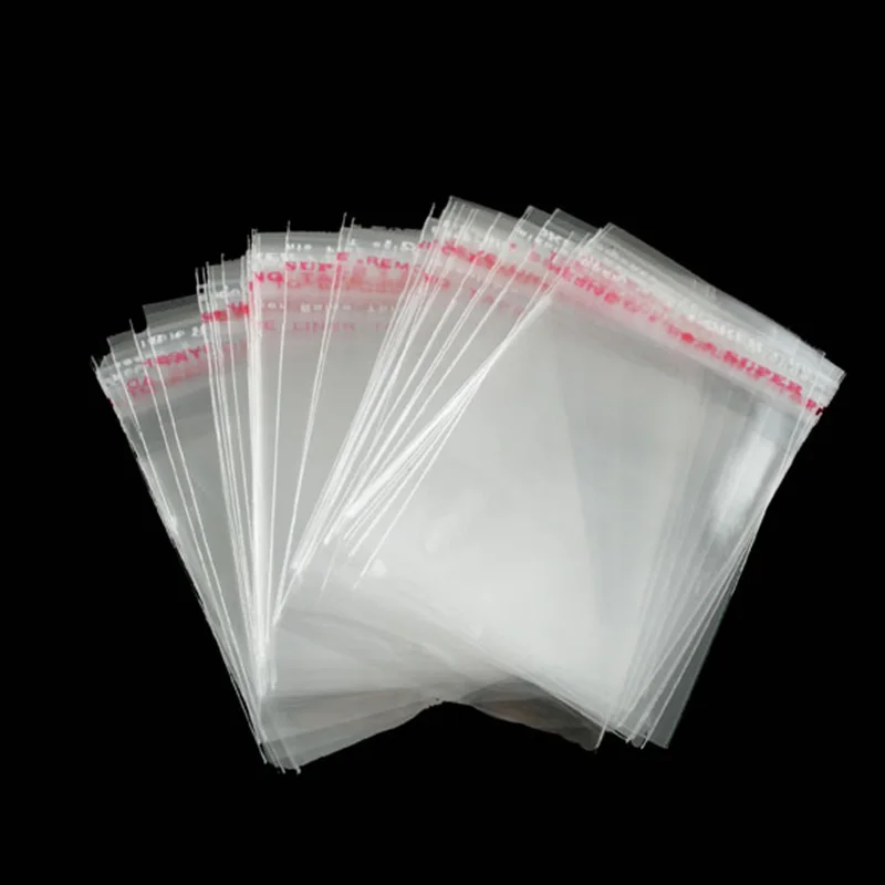 200 шт прозрачные самоклеющиеся пакеты для уплотнения OPP пластиковые целлофановые пакеты подарочные конфетные пакеты и мешочки для упаковки ювелирных изделий 4 см* 6 см
