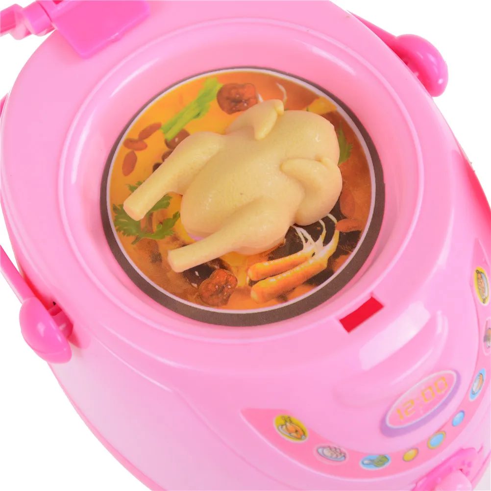 Mini Electric Rice Cooker Pretend Play Toys Simulation Chicken Kitchen