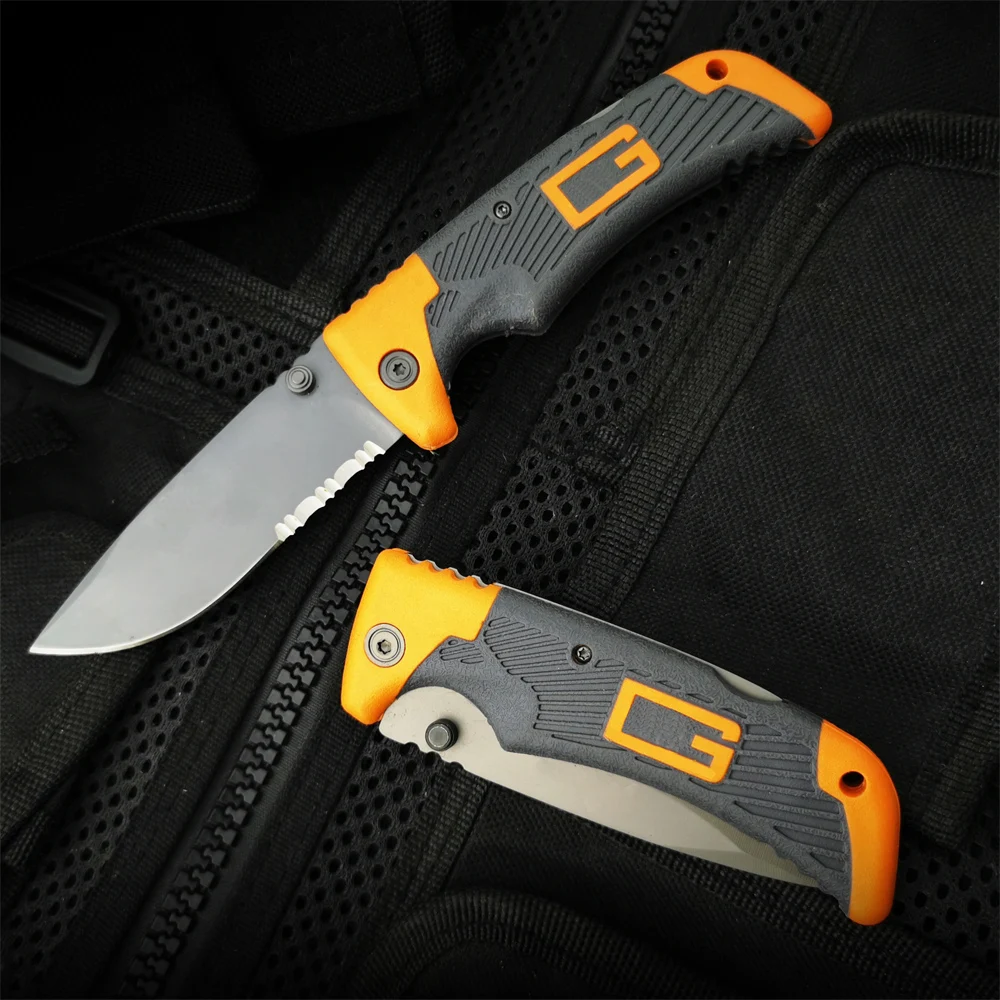 

ZASSHU Tanto Folding Knife D2 Blade Steel Handle Tactical Knives Camping Survival Hunting Pocket Flipper Knife EDC Tools
