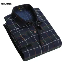 PaulJones TSxx зимняя Стильная мужская рубашка с длинным рукавом с цветочным принтом Повседневная хлопковая плотная теплая одежда Модная Качественная мужская одежда