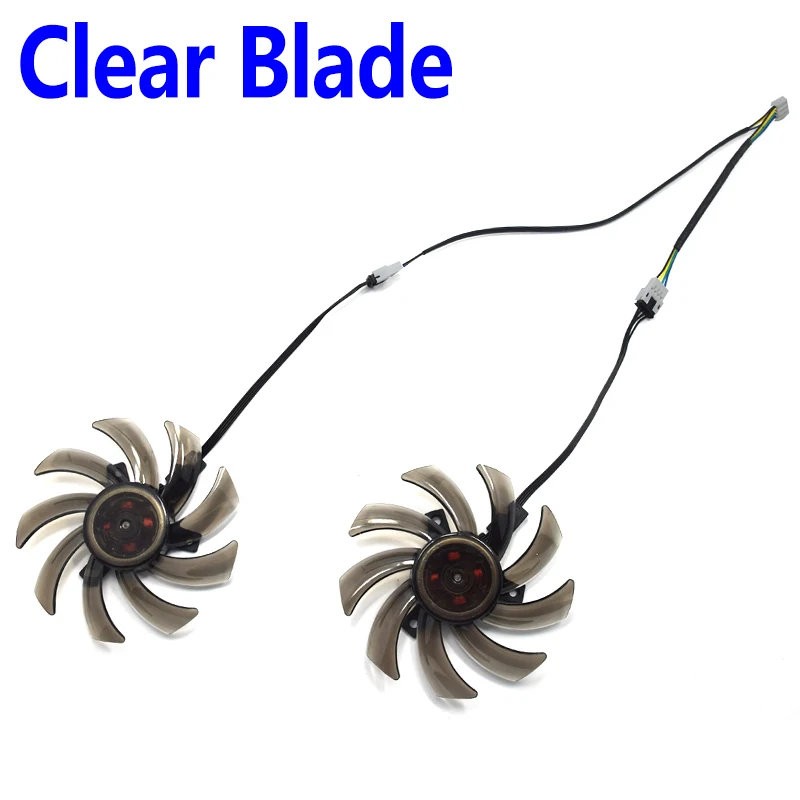Clear Blade A 85 мм FDC10H12S9-C GA91S2U 4-контактный кулер вентилятор Замена для Palit GeForce GTX 1070 Ti 1070 1060 1080 GTX1060 двойная видеокарта - Цвет лезвия: Clear Blade A