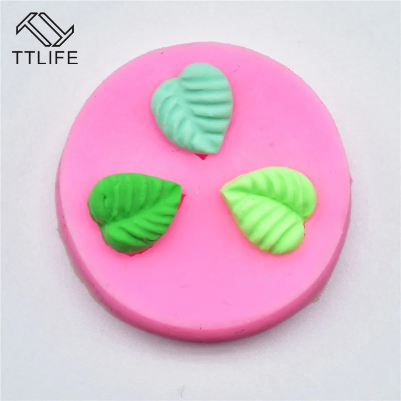 TTLIFE пресс форма зеленого листа силиконовая для украшения торта помадные формы 3D