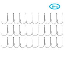 30 шт. рыболовные крючки из нержавеющей стали колючий крючок рыболовные крючки морские рыболовные крючки и рыболовные принадлежности 1#/2#/3#/4#/5#/6