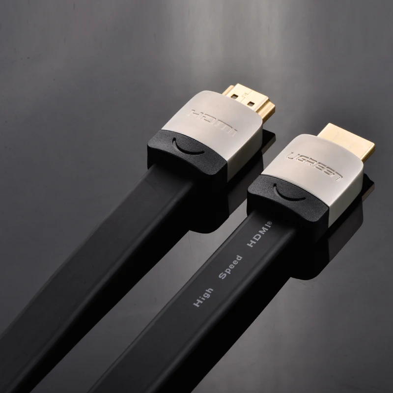 Ugreen HDMI плоский кабель с металлической головкой 1 м 2 м 3 м Папа-папа 1,4 в 3D 1080P Кабо HDMI для ПК HDTV PS3 Xbox appletv