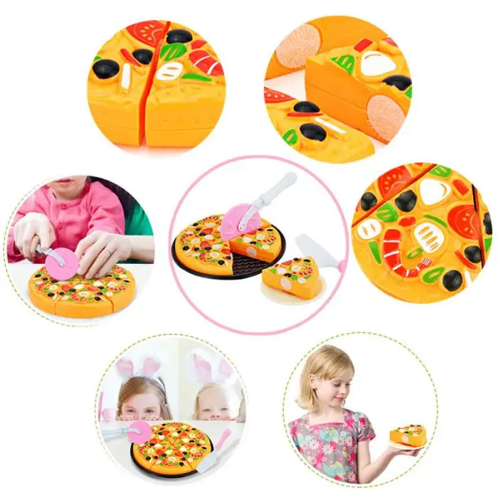 11 шт./компл. резки Пластик пицца еда игрушечный миксер играть в игрушки раннего развития для маленьких детей 88 AN88