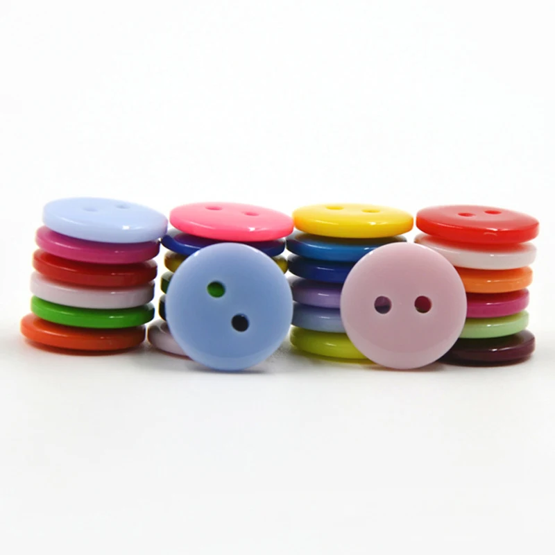 100 шт 9 мм цветные круглые 2 отверстия диаметр 6 мм декоративные пуговицы из смолы модные аксессуары декоративные кнопки ремесло