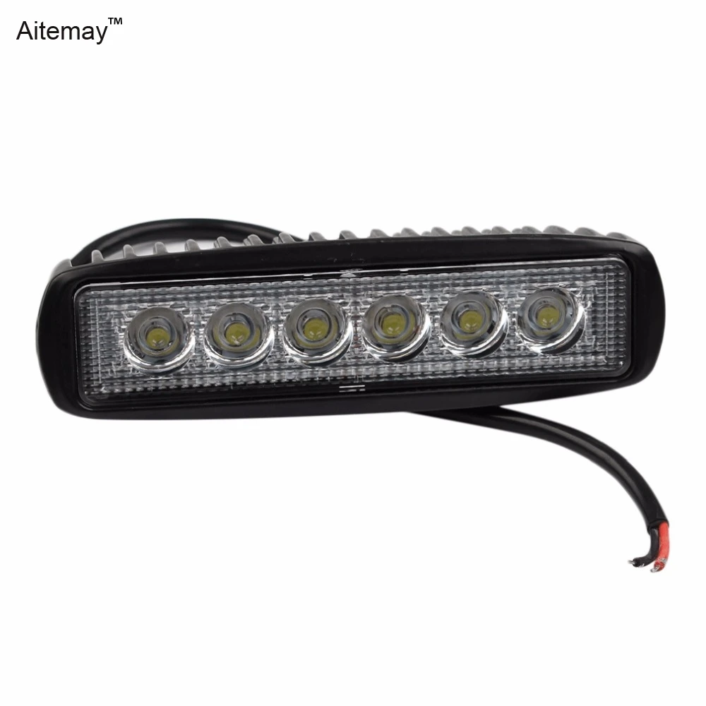 

Aitemay 6" inch 18W LED Spot Headlight Assembly for Driving Truck Trailer Motorcycle SUV ATV OffRoad Car 12v 24v LED Work Lamp