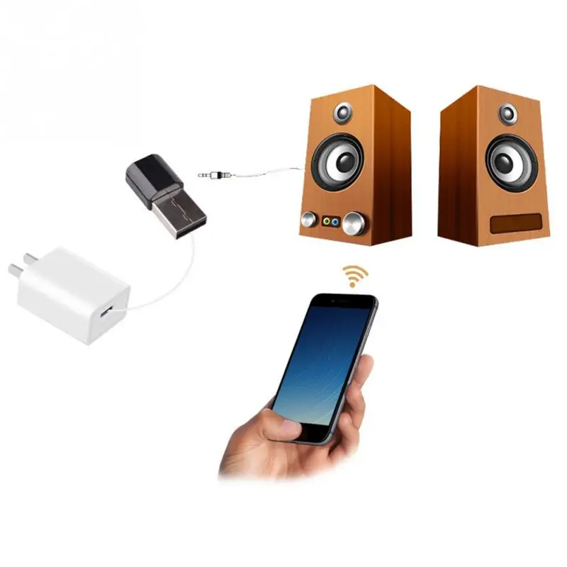 

Wireless Bluetooth USB Adapter 3.5mm AUX Audio Stereo Music Receiver Adapter Car Home Audio Playing Connect Tool