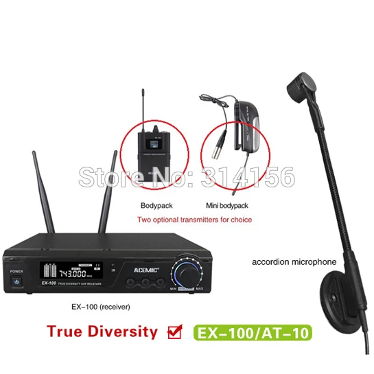 ACEMIC EX 100/AT 10 for accordion Professional stage true diversity