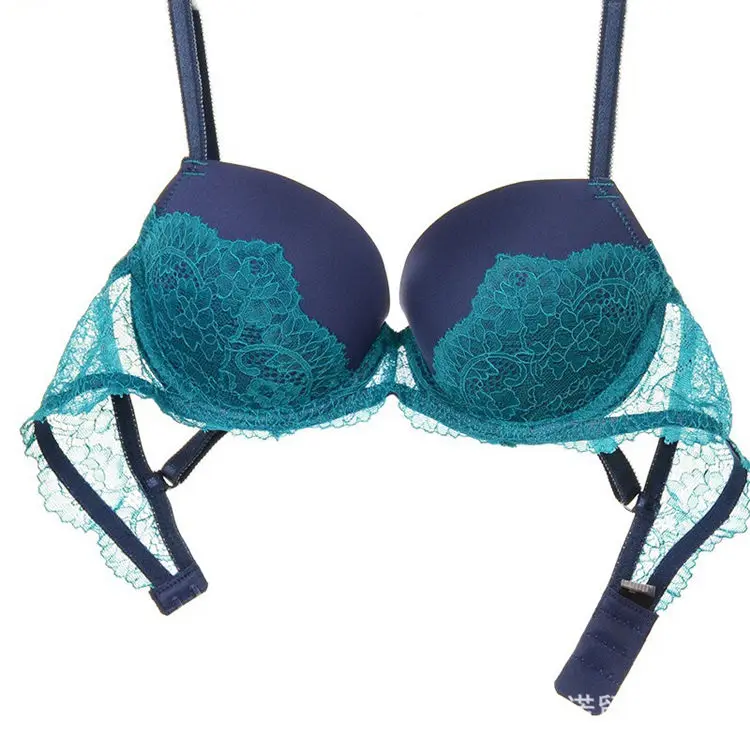 Newest Spell Color Sexy Women Bra Sets Lace Embroidery VS Bra Push Up Underwear Bras Brief Sets