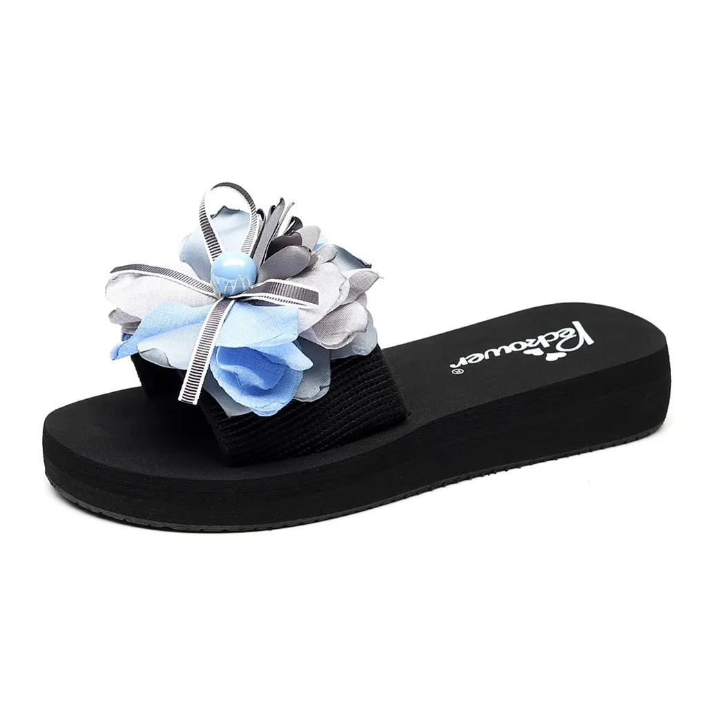

SAGACE Fashion Women Summer Flower Flats Flip Flops Beach Slipper Non-Slip Clip-Toe Casual Slip On Leisure Sexy Round Toe Slide