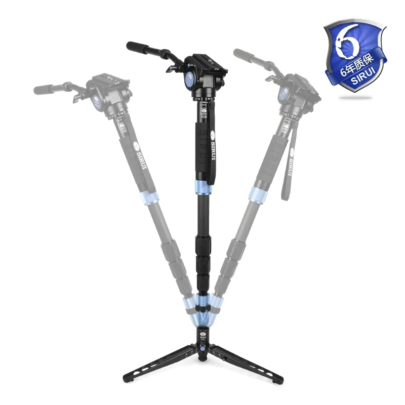 

Sirui P-424S P424S+VH10 for Digital SLR Camera Lightweight Max 202cm 12kg High Camera Tripod Leg+Head Kit