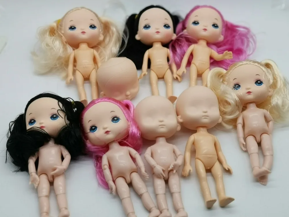 16 см куклы как HOLA куклы, лицо может DIY, Обнаженная кукла без одежды