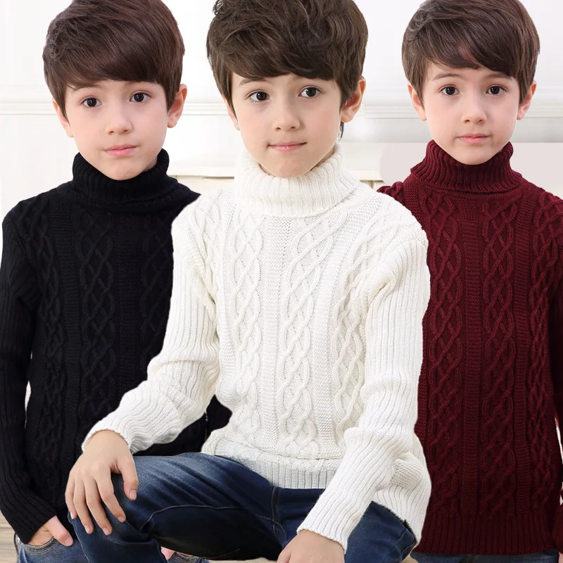 NEW winter boys font b clothing b font teen boys sweater kids fashion turtleneck sweater font