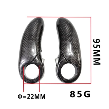 

NO LOGO Ultralight Bar End Carbon Bike Auxiliary Handlebar Horn Bicycle Vice Put the Rest Mountain Cycling Parts 85g