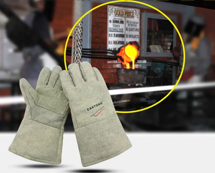 Высококачественные термостойкие перчатки 500 градусов термостойкие рабочие перчатки СРЕЗНЫЕ огнестойкие защитные перчатки