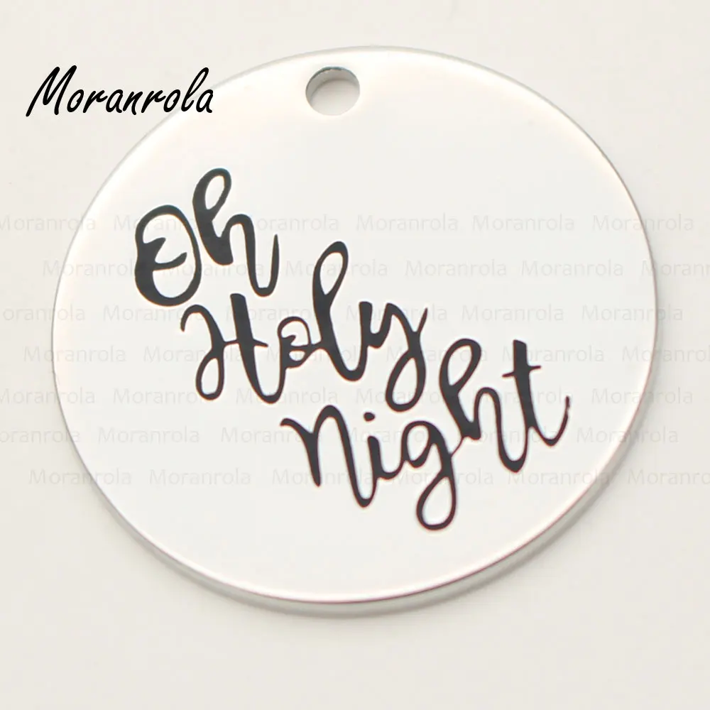 Новинка медный брелок с надписью OH HOLY NIGHT рождественские ювелирные изделия Канун
