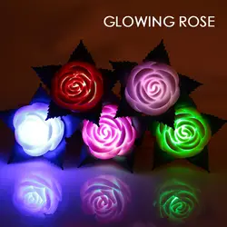 Цветок розы мыло цветок день Святого Валентина красивый цветок светодио дный розы вечерние LED партия сохраненный цветок Романтический