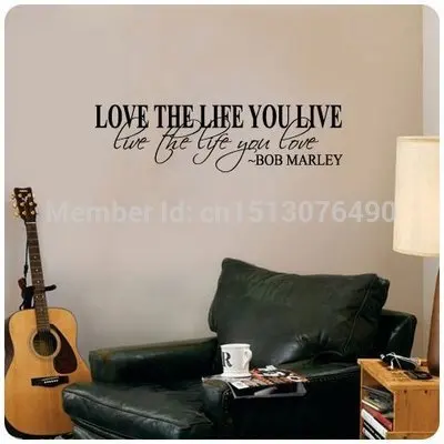

Bob Marley Quote Wall Decal Decor Love Life Words Large Nice Sticker Text /Quote/Stickers Vinyl Wall Art Decals/Home Decor