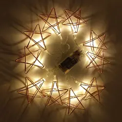 Thrisdar 10 20 светодиодный металлический бриллиант звезда светодиодный Сказочный свет на батарейках Рождественская Праздничная Свадебная