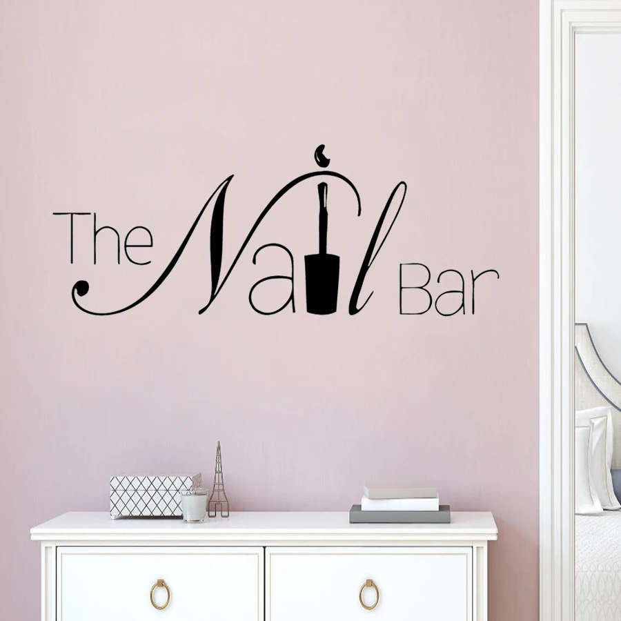 Nail Salon Decoration The Nail Bar Logo Vinyl Wall Decals Removable Manicure Wall Stickers Nail Shop Wall Window Decal AZ029 Nail Salon Decoration The Nail Bar Logo Vinyl Wall Decals Removable Manicure Wall Stickers Nail Shop Wall Window Decal AZ029