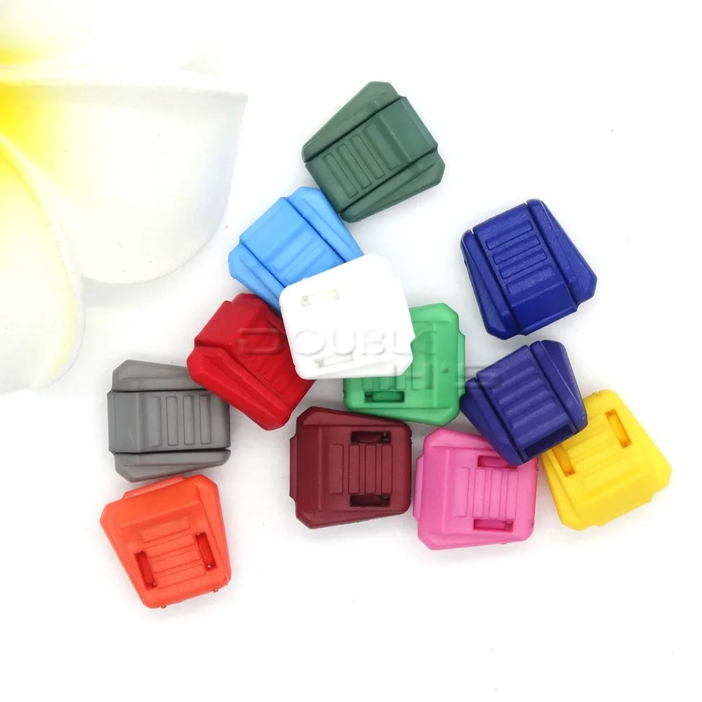 Zipper Pull Cord Ends 20pcs/lot for Paracord & Cord Tether Tip Lock Plastic 12 Colors