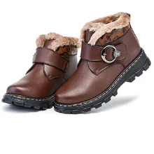 New winter children’s shoes baby boy shoes genuine leather snow short boots winter warm slippoof and waterproof shoes 1062
