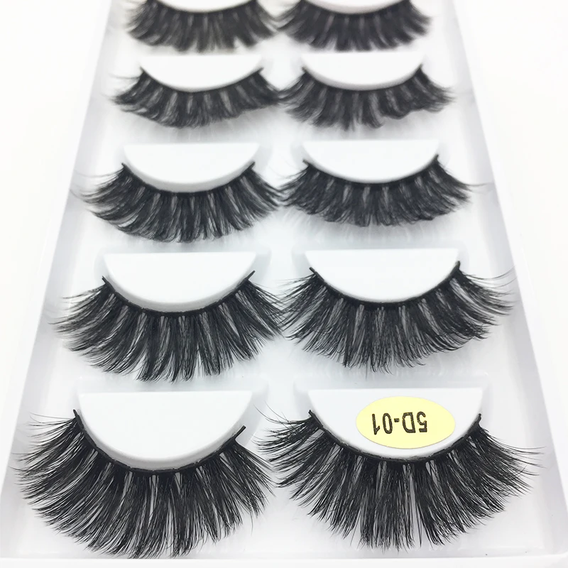 

5 pairs mink eyelashes natural long false eyelashes 5d mink lashes eye lashes extensions makeups faux cils 5d mink cilios