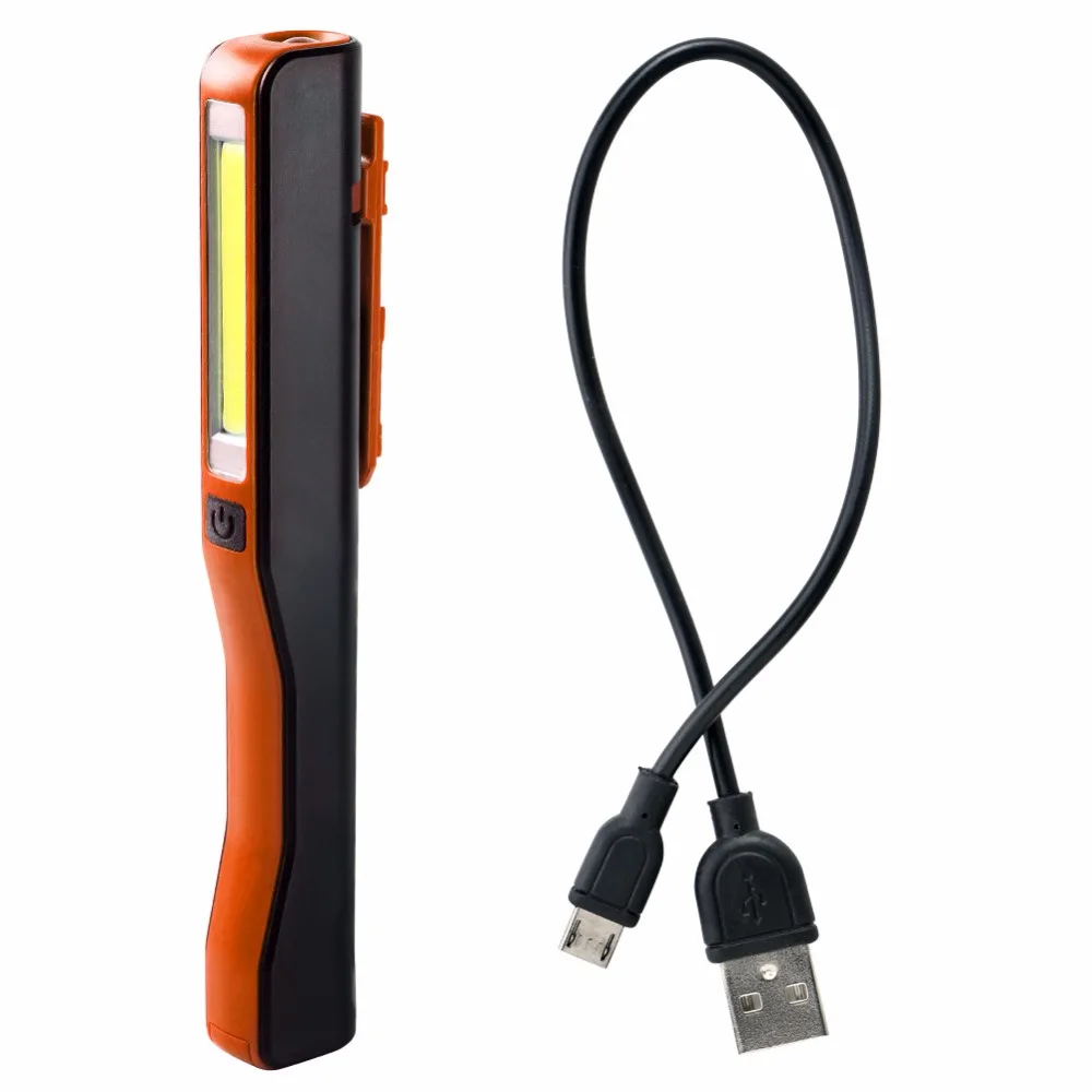 3Colors Bright Mini COB LED Light Clip Pen Flashlight Pocket Lamp Magnetic Torch