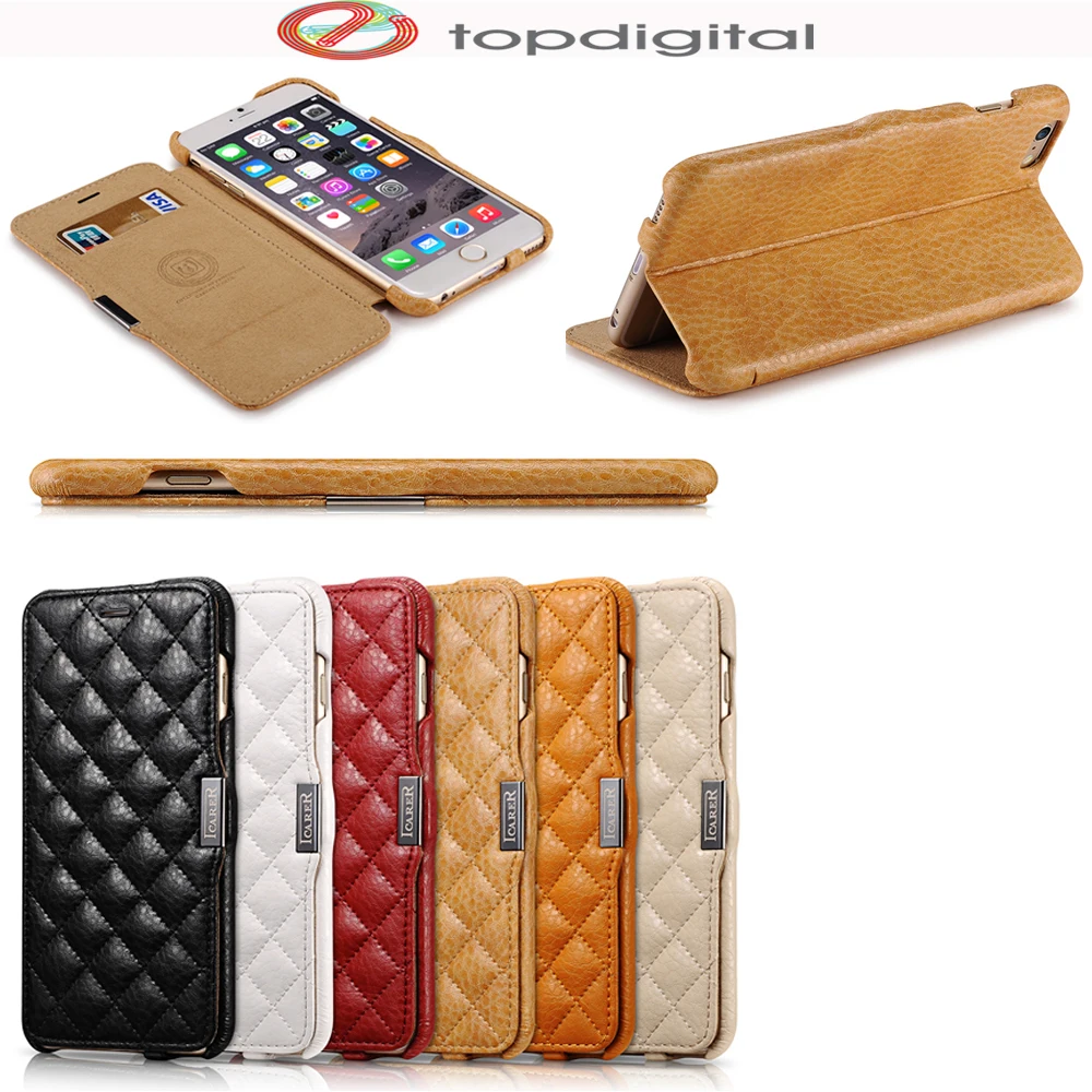 

icarer Luxury Leather for iPhone 6 Plus Case Flip Wallet for iPhone 6s Plus Cover (5.5inch) Kick Stand Magnetic Skin Card Slots