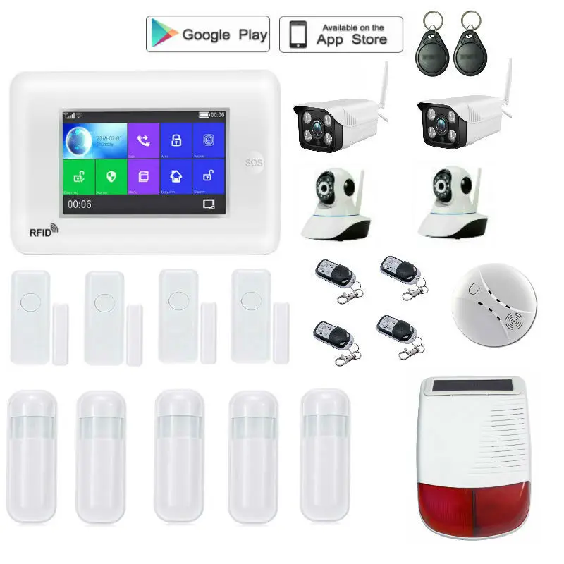 Yobang Security Android IOS App Wireless GSM Home Alarm System SIM Smart Home Burglar Security wifi IP camera Alarm System Yobang Security Android IOS App Wireless GSM Home Alarm System SIM Smart Home Burglar Security wifi IP camera Alarm System